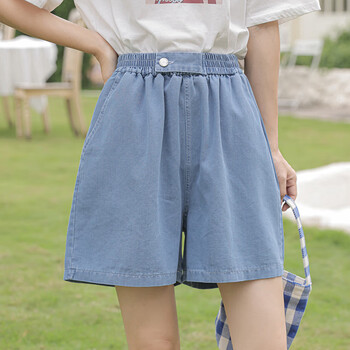 camalgori初中少女生短裤外穿夏天五分裤高中生牛仔短裤子两装少女