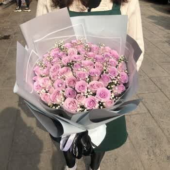 满味园鲜花速递33朵52朵紫玫瑰花束送闺蜜老婆女友生日礼物全国北京上海成都天津深圳广州西安同城送花店33朵紫色玫瑰花束 图片价格品牌报价 京东