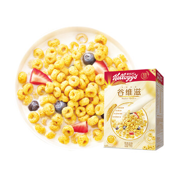家乐氏（Kellogg）进口谷维滋175g儿童营养麦片即食谷物脆学生早餐代餐磨牙零食