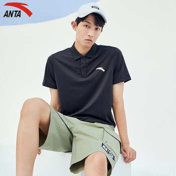 安踏(anta) 短袖t恤男新款夏季薄款上衣跑步短装透气半袖polo衫男装