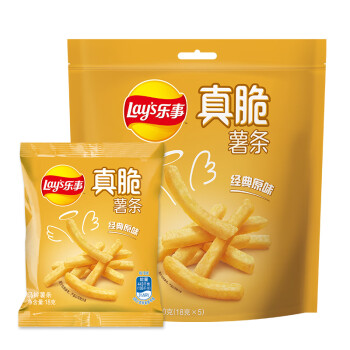 乐事（Lay’s）零食 休闲食品 真脆薯条 原味 90g 百事食品