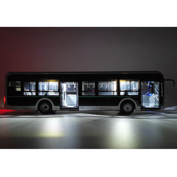 42宇通客车模型u12黑金刚 上海纯电动新能源公交巴士合金车模 宇通u12