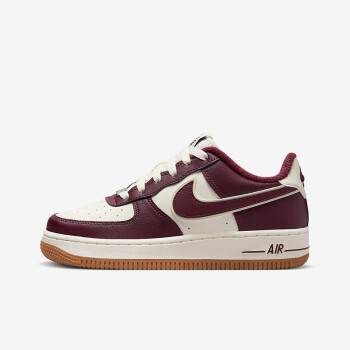 耐克nike女款airforce1lowgs空军一号af1白红低帮休闲板鞋dq536