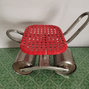 农用大棚移动 度旋转懒汉凳二轮干活板凳升降懒人车 铁轱辘懒人车