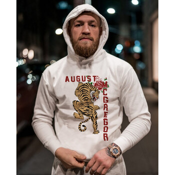 米黛龙秋冬季嘴炮康纳麦格雷戈ufc健身老虎套头卫衣男mma外套搏击格斗
