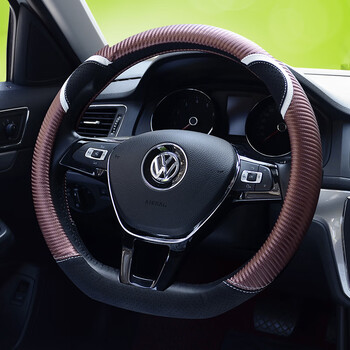 倍思大众朗逸plus速腾宝来凌渡id3途观途岳探歌高尔夫8方向盘套女黑咖