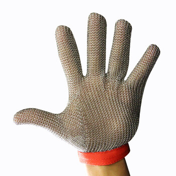 钢环不锈钢丝割手套铁手套耐磨刺玻璃割伤厨房切菜肉裁剪xs码女士建议