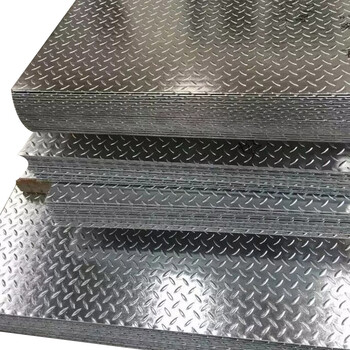 臻工品 q235b热镀锌花纹钢板 防滑镀锌板扁豆型钢板 单位:米 2*1000