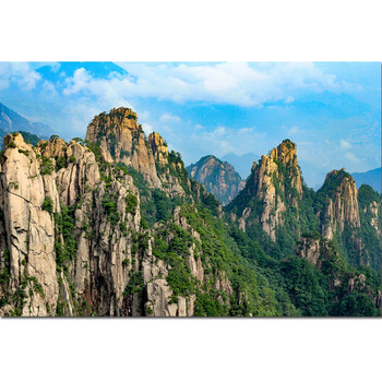 高山山峰山川靠山图有山无水风景画客厅办公室海报装饰墙贴画 w177横