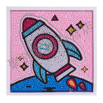 送妈妈钻石画幼儿园毕业送老师儿童走心手工diy制作材料包 太空火箭