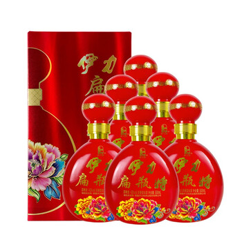 新疆伊力特伊力扁瓶特白酒42度浓香型整箱装500ml6