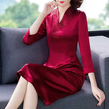 夏季高贵加肥加大喜婆婆妈妈装参加儿子婚礼服大码婚宴年轻款敬酒服