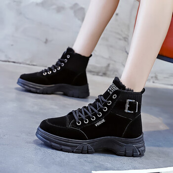 飞跃其乐雪地靴女冬季2022年新款加绒加厚防水防滑短筒短靴保暖棉鞋女