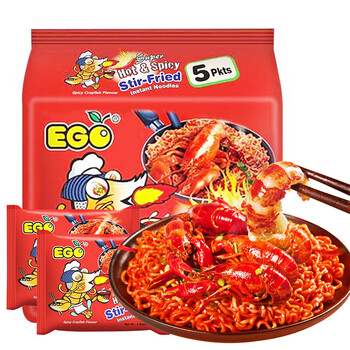ego火辣龙虾面 5连包700g(140g*5包)方便食品 方便面拌面 休闲零食