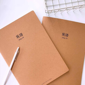 初品6k英语内页笔记本车线本软面抄牛皮封面四线本学生开学季文具作业