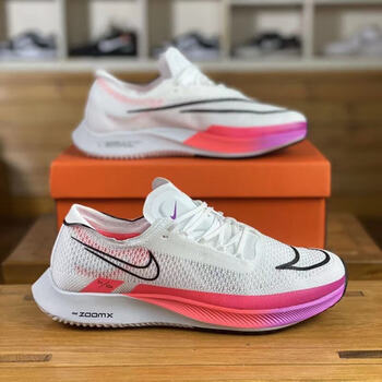 纯原马拉松二代破2气垫男女鞋网面透气跑步鞋登月飞线休闲运动鞋 白黑