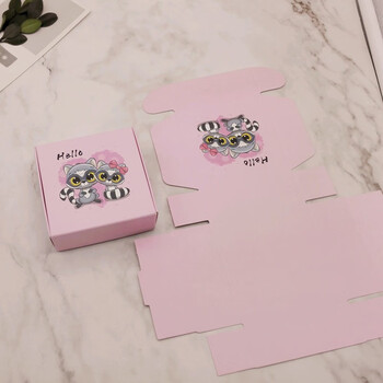 香皂肥皂盒子优质方形礼物礼品盒卡通款花朵款烘焙包装盒 可爱小猫 8