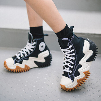 converse匡威run star hike黑白熊猫 增高女款松糕鞋男166799c 1709