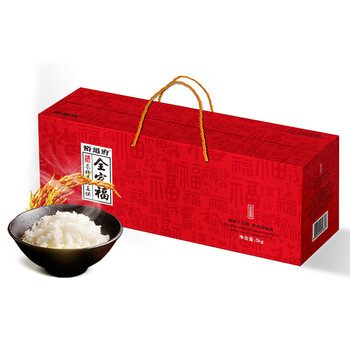 裕道府东北五常大米礼盒装 2022年新米上市全家福大米礼盒5kg(中国红)