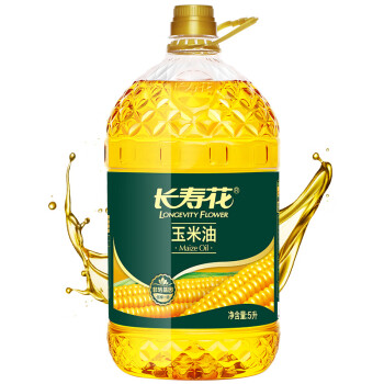 长寿花 食用油 非转基因 压榨一级玉米油 5L