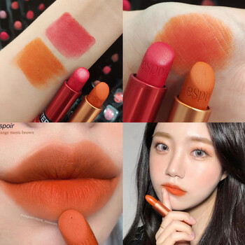 口红雾面哑光ins胡萝卜色redvibeorange唇膏orangemeetsbrown