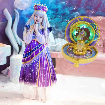 仙子冰公主cosplay演出服装儿童衣服女孩真人礼物 时间公主裙 四时钟