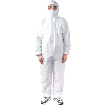 康利健一次性医用防护服隔离衣大白连体全身全套带帽 50套隔离衣默认