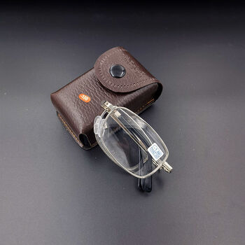 喜圣多新品折叠近视镜自动变色镜墨镜两用玻璃片折叠便携式眼镜男女有