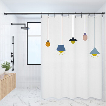 莘语 浴室帘杆套装 卫生间浴帘免打孔浴帘杆洗澡帘子淋浴帘隔断拉帘