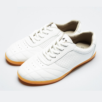 鞋女夏季透气太极拳鞋练功鞋男软牛筋底武术太极运动鞋透气鞋白色34