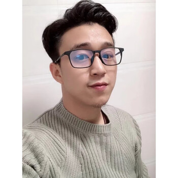 新品装饰眼镜男纯钛眼镜男潮可配有度数大框大脸超轻配眼镜网上变色