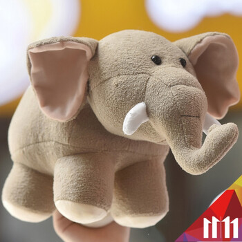 大象毛绒玩具小号仿真小象布娃娃公仔 安抚玩偶可爱超萌儿童礼物 灰色