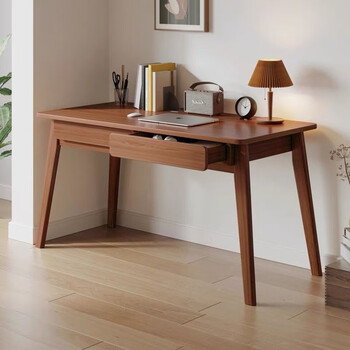 乐裕轩电脑桌台式现代简约书房桌椅组合办公书桌带抽屉实木腿学生学习
