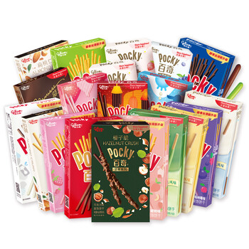 百奇单盒休闲小零食小吃格力高pocky夹心注心饼干棒条抹茶味50g