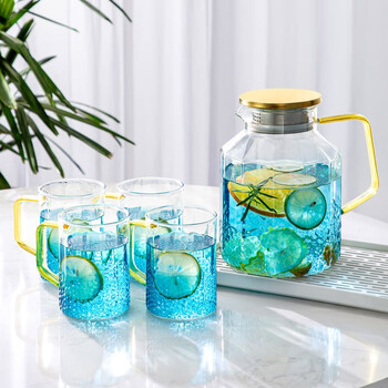 忆壶茶yihutea凉水壶玻璃大容量冷水壶耐高温家用泡茶壶凉水杯子套装