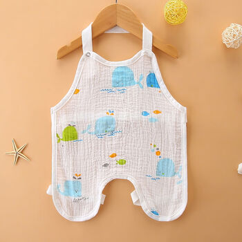 彩选婴儿肚兜春夏薄款纯棉纱布新生儿童宝宝护肚连腿小孩睡觉兜兜四季