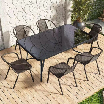 户外桌椅阳台露天桌椅套件小花园现代铁艺桌椅小茶几室外庭院桌椅 80