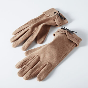 翼绘保暖手套女士d215冬季户外骑车电动车德绒可触屏骑车批发冬季手套