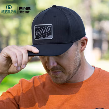 

ping golf hat new men's and women's leisure comfortable breathable sports golf hat i22pp5802-black