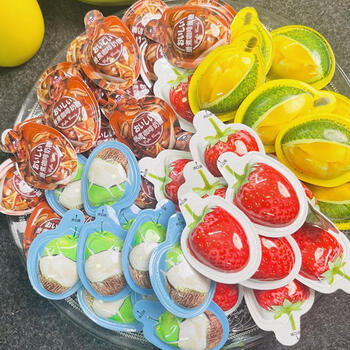 糖奶糖创意软糖特浓咖啡粉糖果散装粒网红上班休闲零食 3d草莓奶糖