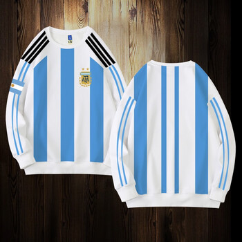 闺客世界足球杯阿根廷迪玛利亚梅西10号球衣印花周边卫衣队服球迷服新