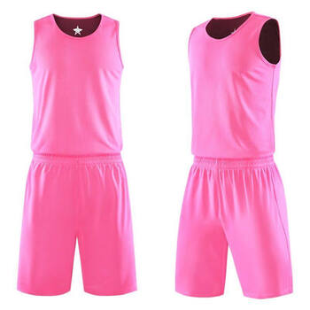 eybq耐克尅新款篮球服双面穿套装男恤男短袖男运动风李宁寕粉红色m