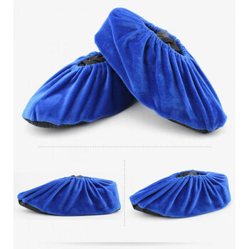 鞋套布制 f绒布网布鞋套加厚家用成人学生防滑鞋套玻璃栈道可反复洗布