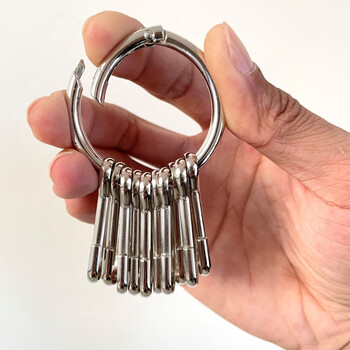 温妤包租婆钥匙串金属钥匙盘圆盘带标记牌中介锁匙扣收纳管理大手环圈