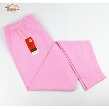 女士单件棉质秋裤修身棉莱卡薄打底裤薄棉毛裤单条秋裤棉粉色xl建议2