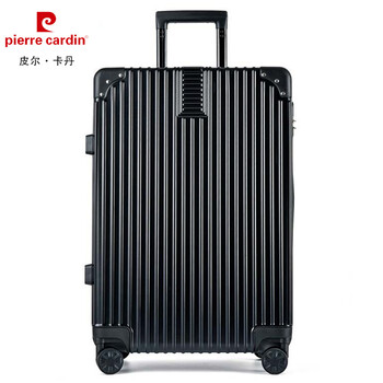皮尔卡丹pierrecardin行李箱男轻便万向轮26英寸大容量拉杆箱耐用旅行