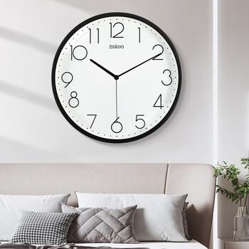 客厅挂钟家用静音时尚大气挂表现代简约轻奢挂墙双智能电波时钟表免