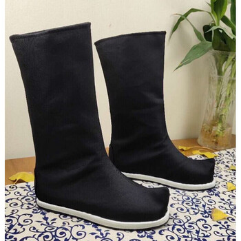 古代鞋子男布靴男汉服靴子古装皂靴鞋子男汉鞋古风汉服男鞋官靴 黑色