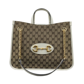 gucci 古驰女包 1955系列 horsebit马衔扣复古老花手提包单间斜挎包