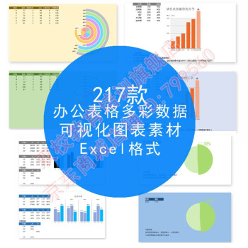 自动发货 可视化图表柱形图环形素材excel模板办公表格多彩数据自动生成mbsx056 图片价格品牌报价 京东